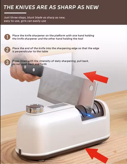 Afilador de cuchillos de cocina, herramienta Manual para afilar cuchillos